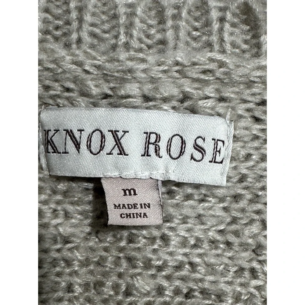 Knox Rose Open Sweater Vest Women's Size Medium Heavy Knit Belted New With‎ Tags